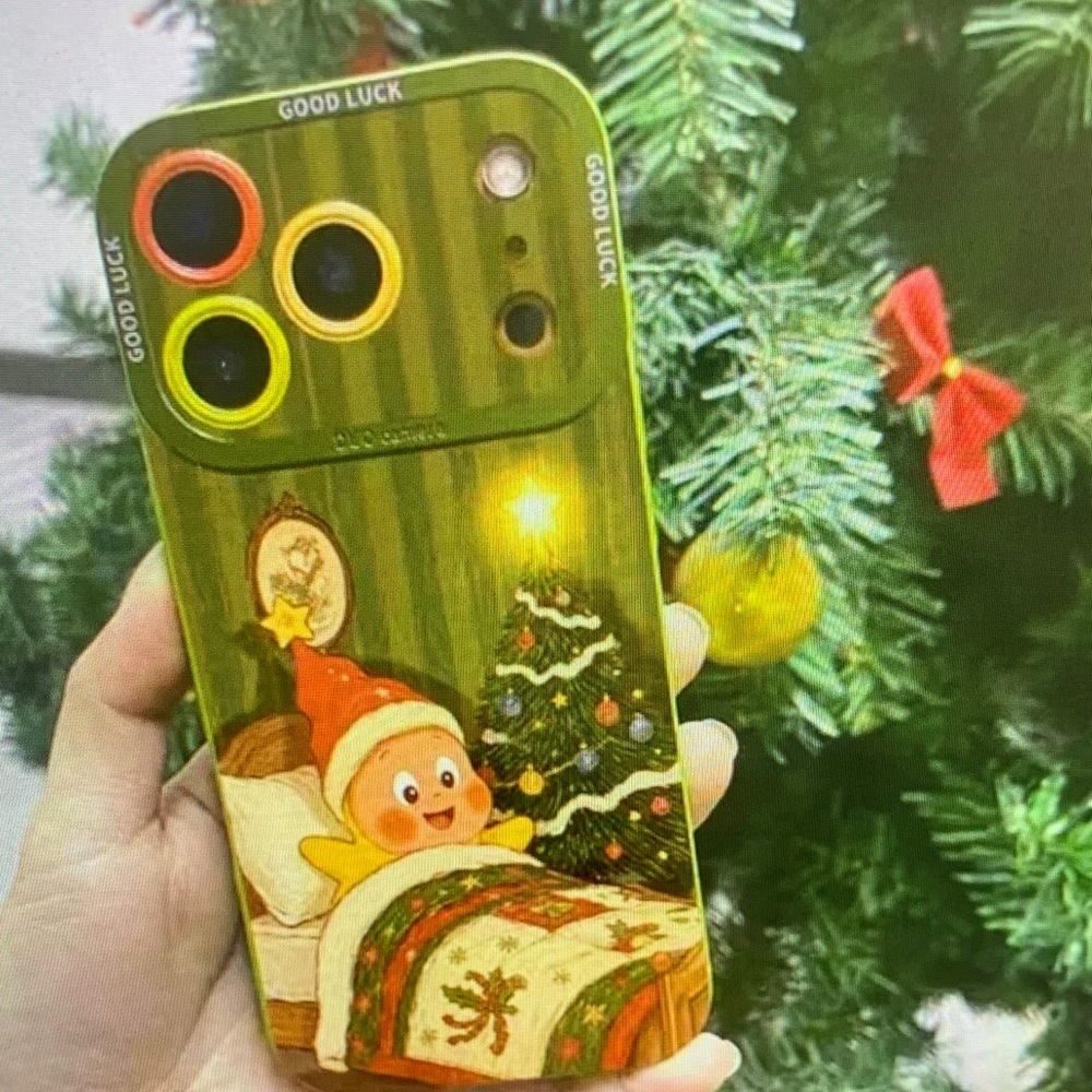 Festive Green and Yellow Phone Case